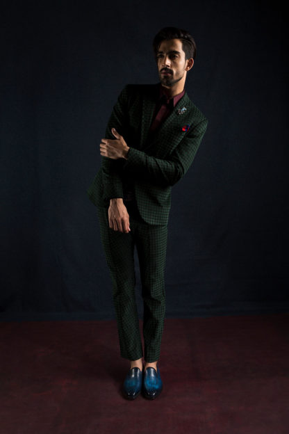 Green & Black Check erd Suit – The Maroon Suit | themaroonsuit.com